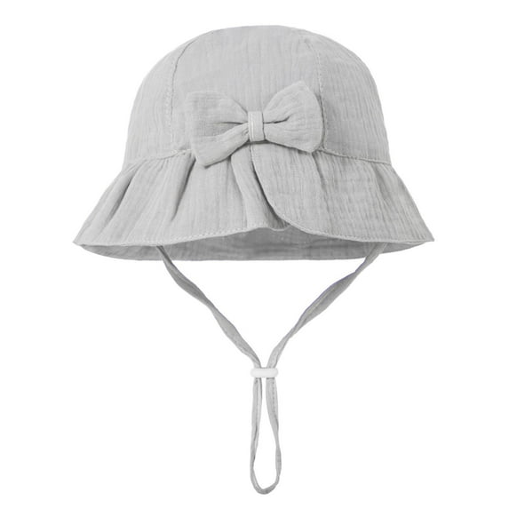 Cethrio Kids Girls Bucket Hats, Wide Brim Summer Cotton Outdoor Sun Hats Pink Size Free Size