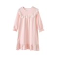 thumbnail image 1 of Cethrio Kids Girls Nightgowns, Soft Long Sleeve Cotton Casual Sleepshirts Sleepdresses Pink Size 11-12 T, 1 of 2