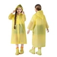thumbnail image 1 of Cethrio Kids Girls' Rain Jackets, Hooded Mid-length Loose Waterproof Kids Raincoat Yellow Size 3-14 T, 1 of 6