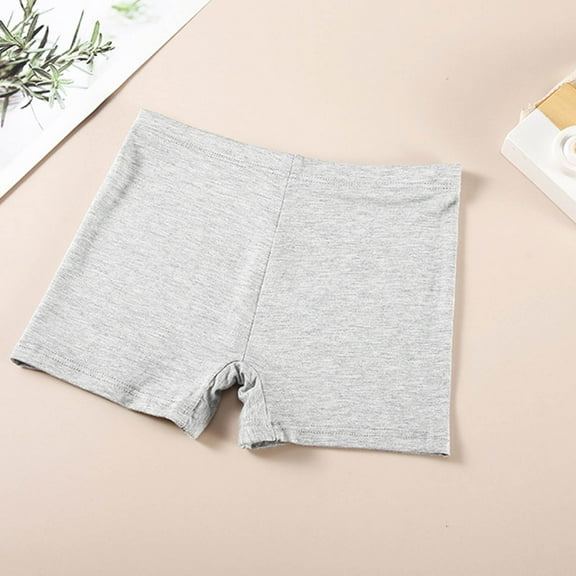Cethrio Kids Girls Summer Shorts, Stretch Summer Elastic Waist 2025 Short Leggings Gray Size 7-8 T