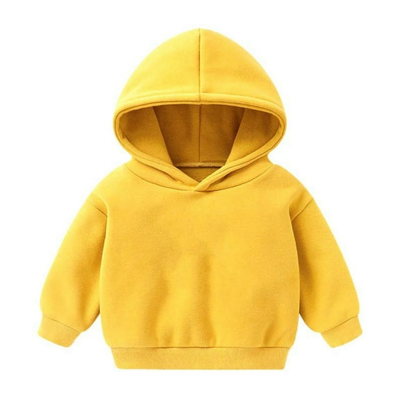 Wavsuf Kids Hoodies Boy and Girls Cartoon Yellow Hoodies Size 4-5 Years