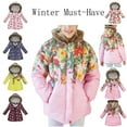 thumbnail image 1 of Wavsuf Kids Jackets for Girls for Winter with Hood Navy Coats Size 4 Years, 1 of 8