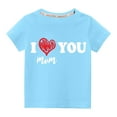 thumbnail image 1 of Cethrio Kids Short Sleeve T-Shirt Solid Printed Casual Summer Blue Shirts Size 3 Years, 1 of 3
