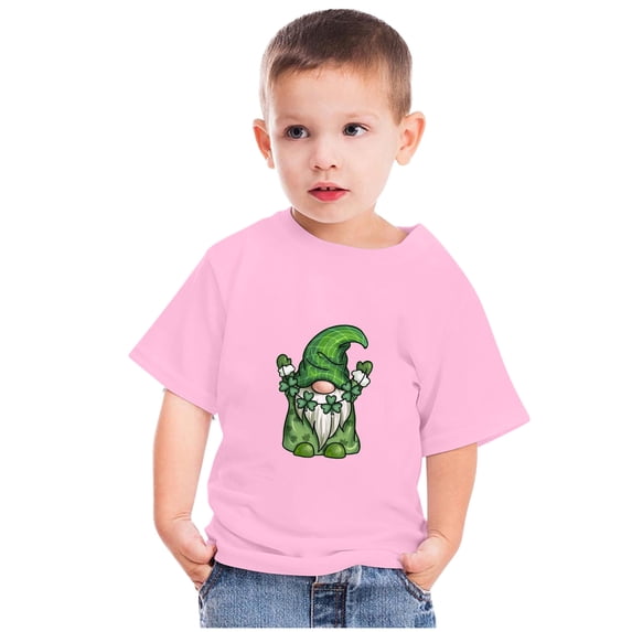 Cethrio Kids T-Shirts for Boys Printed Crew Neck Casual Summer Pink Shirts Size 7-8 Years