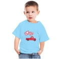thumbnail image 1 of Cethrio Kids T-Shirts for Boys Summer Printed Crew Neck Casual Blue Shirts Size 5-6 Years, 1 of 6