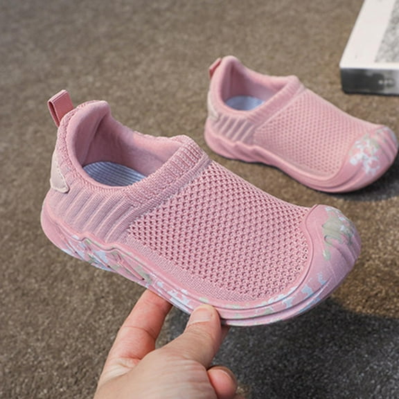 Cethrio Little Boys Girls Sneakers, Breathable Running Lightweight Non Slip Athletic Shoes Pink Size 10 Little Kids