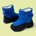 thumbnail image 1 of Cethrio Little Boys Snow Boots, Non-slip Skiing Mid Calf Thermal Winter Shoes Blue Size 11.5(Little Kids), 1 of 4