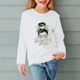 thumbnail image 1 of Cethrio Long Sleeve Tops for Girls, Casual Printed Crewneck Pullover Shirts White Size 9-10 T, 1 of 5
