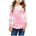 thumbnail image 1 of Cethrio Long Sleeve Tops for Girls, Crew Neck Tie Dye Casual Pullover Kids Clothes Multicolor Size 9-10 T, 1 of 6