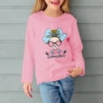 thumbnail image 1 of Cethrio Long Sleeve Tops for Girls, Crewneck Casual Printed Pullover Shirts Pink Size 3-4 T, 1 of 5