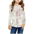 thumbnail image 1 of Cethrio Long Sleeve Tops for Girls, Tie Dye Crew Neck Casual Pullover Kids Clothes Multicolor Size 13-14 T, 1 of 6