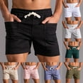 thumbnail image 1 of Cethrio Men's and Big Men's Active Shorts- 2025 with Pockets Casual Plus Size 95%Polyester,5%Spandex Black Summer Beach Shorts Size L, 1 of 6