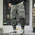 thumbnail image 1 of Cethrio Mens Cargo Pants Relaxed Fit Casual Work- Casual Fall and Winter Outdoor Casual Gray Cargo Pants Size 3XL, 1 of 9