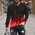 thumbnail image 1 of Wavsuf Mens Sweatshirts Crewneck Casual Graphic Red Blouse Tops Size 4XL, 1 of 5