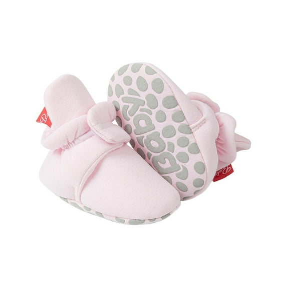 Cethrio Newborn Girls Winter Shoes, Breathable Thermal Cotton Non-slip Walking Shoes Pink Size 6-12 Months