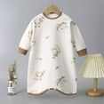 thumbnail image 1 of Cethrio Nightgowns for Boys, Printed Cotton Crew Neck Long Sleeve Kids Pajamas White Size 3-4 T, 1 of 3