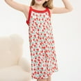 thumbnail image 1 of Cethrio Nightgowns for Girls, Sleeveless Lightweight Printed Soft Summer Sleepshirts Red Size 9 T, 1 of 4