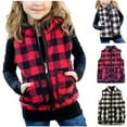 thumbnail image 1 of Cethrio Outerwear Coats for Kids Girls Christmas Gifts Warm Sleeveless 2025 Graphic Printed Kids Black Fall and Winter Clothes Size 4-5 Years, 1 of 8