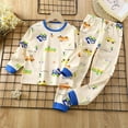 thumbnail image 1 of Wavsuf Outfits Set Clothes for Kids Top+Pant Printed Warm Homewear Winter Beige Pajama Set Size 3 Years, 1 of 3