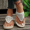 thumbnail image 1 of Cethrio Platform Sandals for Women with Arch Support Casual Summer Hollow Out Beach Flip Flops Beige Sandals Shoes Size 35, 1 of 9