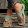 thumbnail image 1 of Cethrio Platform Sandals for Women with Arch Support Flip Flops Casual Summer Hollow Out Beach Green Sandals Shoes Size 40, 1 of 5