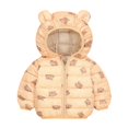 thumbnail image 1 of Cethrio Puffer Jackets for Girls, Full Zip Warm Winter Windpoof Outerwear with Hooded Khaki Size 5 T, 1 of 2