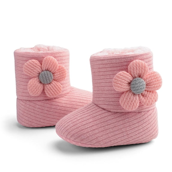 Cethrio Snow Boots for Girls, 2025 Cotton Non Slip Warm Winter Shoes Pink Size 4.5 Toddler