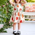 thumbnail image 1 of Cethrio Summer Dresses for Girls 2025, Cotton Casual Flutter Sundresses Holiday Dresses White Size 4 T, 1 of 5
