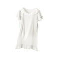 thumbnail image 1 of Cethrio Summer Nightgowns for Girls, Comfy Casual Soft Short Sleeve Sleepshirts Sleepdresses White Size 14-15 T, 1 of 2