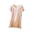 thumbnail image 1 of Cethrio Summer Nightgowns for Girls, Comfy Short Sleeve Soft Casual Sleepshirts Sleepdresses Pink Size 3-4 T, 1 of 2