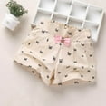 thumbnail image 1 of Cethrio Summer Shorts for Kids Girls, Relaxed Fit Casual Printed Cotton Athletic Shorts Beige Size 4-5 T, 1 of 3