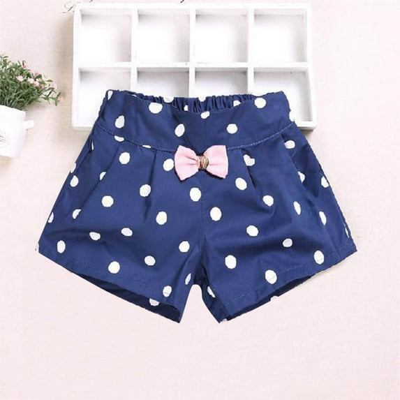 Cethrio Summer Shorts for Kids Girls, Relaxed Fit Gifts Casual Cotton Athletic Shorts Navy Size 10-11 T