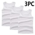 thumbnail image 1 of Cethrio Summer Tank Tops for Kids Boys, 3 Piece Casual Athletic Crewneck Boys Undershirts White Size 2-3 T, 1 of 4