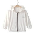 thumbnail image 1 of Cethrio Sun Protection Jackets for Boys Girls, Long Sleeve Full Zip UPF 50+ Summer Clothing White Size 9-12 T, 1 of 6