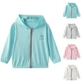 thumbnail image 1 of Cethrio Sun Protection Jackets for Boys Girls, UPF 50+ Full Zip Long Sleeve Summer Clothing Light Blue Size 7-8 T, 1 of 7