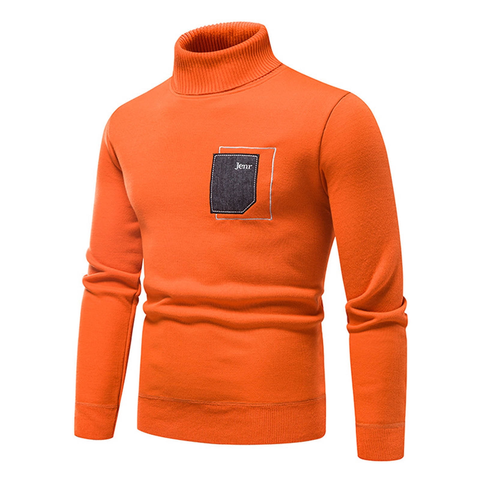 Mens orange turtleneck sweater hotsell