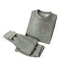 thumbnail image 1 of Cethrio Thermal Pajama Sts for Kids, Cotton Crewneck Soft Warm Girls Boys Sleepwear Gray Size 2-4 T, 1 of 2