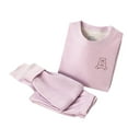thumbnail image 1 of Cethrio Thermal Pajama Sts for Kids, Cotton Crewneck Warm Soft Girls Boys Sleepwear Purple Size 1-2 T, 1 of 2