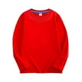 thumbnail image 1 of Cethrio Thin T-shirt for Kids Summer Boys and Girls Pullover Solid Red Sweatshirt Size 11-12 Years, 1 of 3