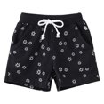 thumbnail image 1 of Cethrio Kids Boys Athletic Shorts with Drawstring, Casual Printed Cotton Summer Running Shorts Black Size 5T, 1 of 9