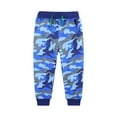 thumbnail image 1 of Cethrio Kids Boys Athletic Sweatpants, Printed Drawstring Casual Cotton Jogger Pants Blue Size 5 T, 1 of 2