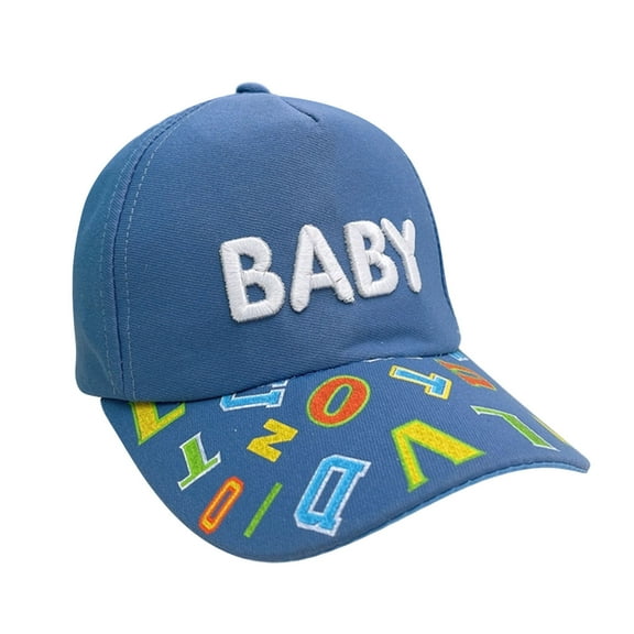 Cethrio Kids Boys Baseball Hats, Adjustable Cotton Cute Summer Baseball Caps Blue Size 3-6 T