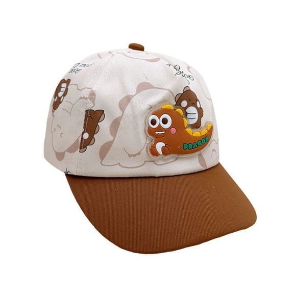 Cethrio Kids Boys Baseball Hats, Cotton Outdoor Adjustable Summer Baseball Caps Coffee Size 8-18 Months