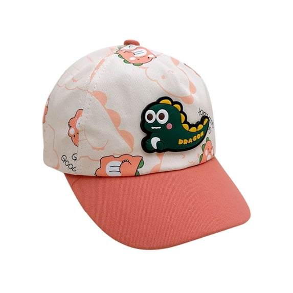 Cethrio Kids Boys Baseball Hats, Outdoor Summer Cotton Adjustable Baseball Caps Orange Size 8-18 Months