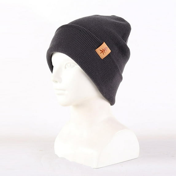 Cethrio Kids Boys Beanies Hats , Thermal Stretchy Knit Warm Winter Hats Gray Size 1-4 T