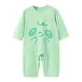 thumbnail image 1 of Cethrio Kids Boys Bodysuits&nbsp;, Printed One Piece Cotton Long Sleeve Newborn Outfit Sets Green Size 12-18 Months, 1 of 2