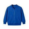 thumbnail image 1 of Cethrio Kids Boys Bomber Jackets, Casual Cotton Long Sleeve Spring Fall Coats Blue Size 2-3 T, 1 of 2