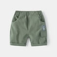 thumbnail image 1 of Cethrio Kids Boys Cargo Shorts, Cotton Printed 2025 Elastic Waist Summer Shorts Green Size 5 T, 1 of 3