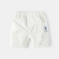 thumbnail image 1 of Cethrio Kids Boys Cargo Shorts, Printed 2025 Elastic Waist Cotton Summer Shorts White Size 2 T, 1 of 3