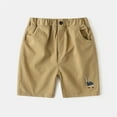 thumbnail image 1 of Cethrio Kids Boys Cargo Shorts, Athletic Elastic Waist School Uniform Cotton Summer Shorts Khaki Size 6 T, 1 of 9
